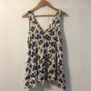 LUSH cream floral tank